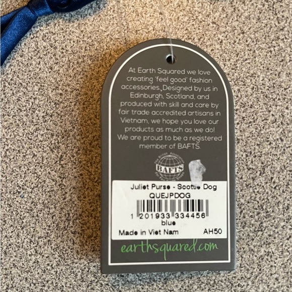 EarthSquared Edinburg Blue Scottie Dog Zippered Coin Bag/Juliet Purse - Picture 5 of 7